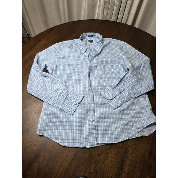 J Crew Shirt Mens XL Blue Plaid Long Sleeve Button Down Casual - Picture 3 of 14